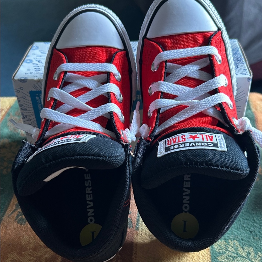 Converse Kids Red and Black Sneakers